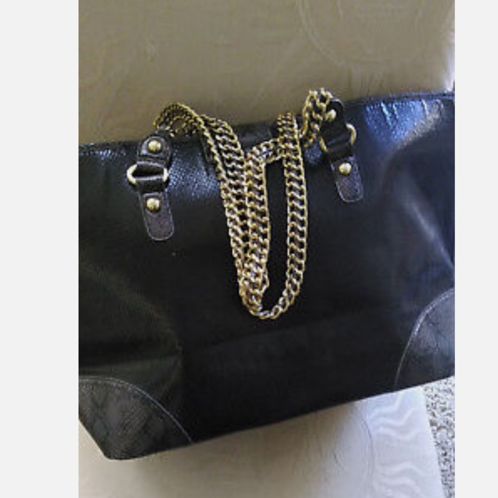 Kate Landry Python Textured Oversized Tote - image 4